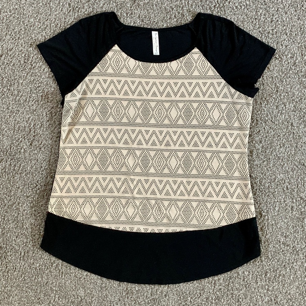 Black top with geometric design